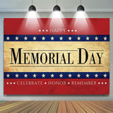 Lofaris Honor Remember Retro Yellow Red Memorial Day Backdrop
